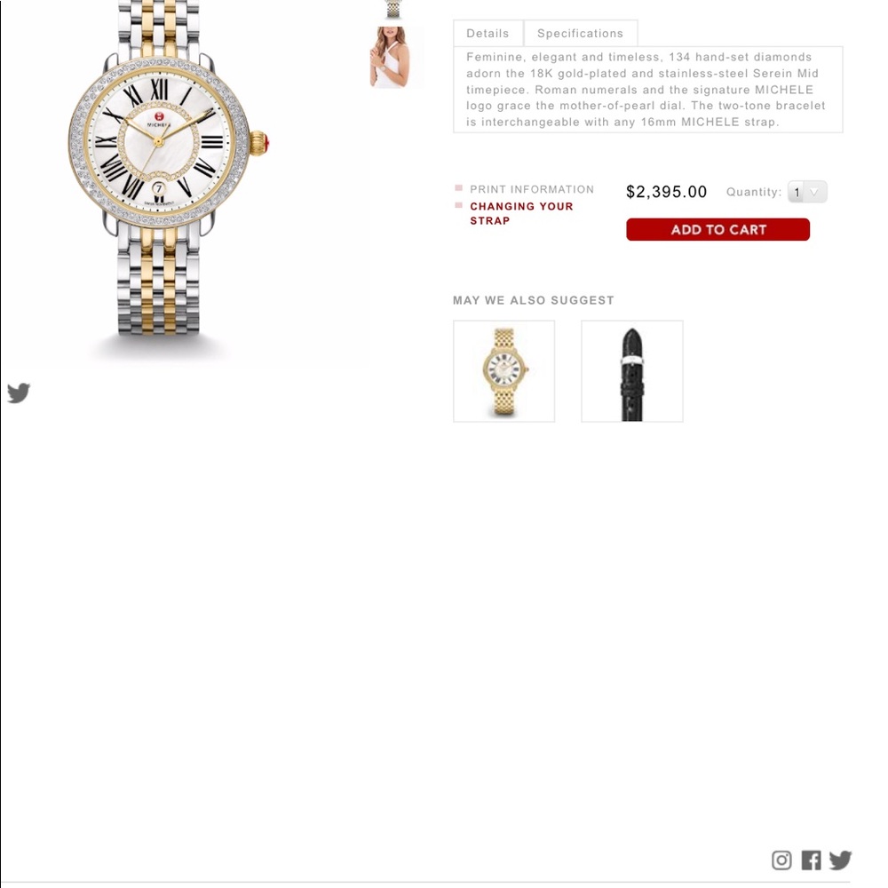 Serein Mid Two-Tone Diamond Watch - Picture 2 of 7